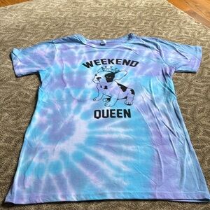 Tie Dyed Weekend Queen French Bulldog Tee